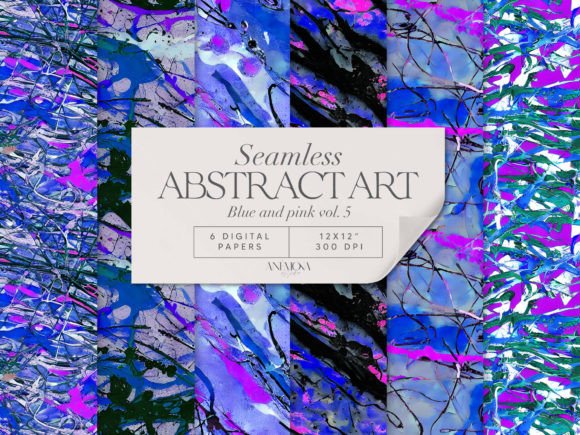 Download Blue and Pink Abstract Art Paper Pack - Premium Resources