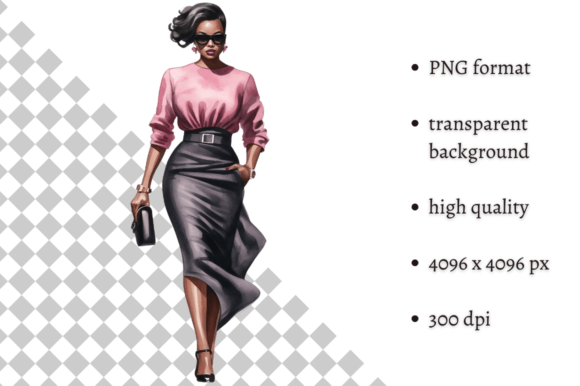 Download Fashion Lady Boss in Pink PNG Clipart - Pink png clipart Collection