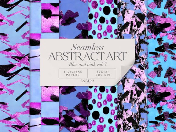 Download Blue and Pink Abstract Art Paper Pack - Premium Resources