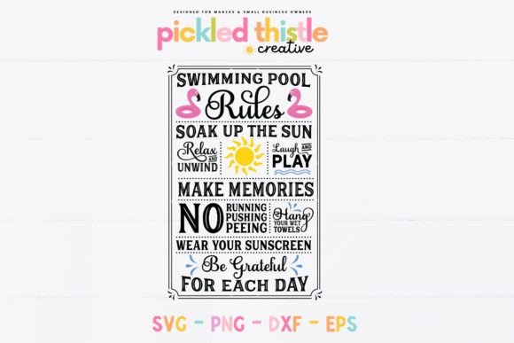 Download Swimming Pool Rules SVG Summer - Summer Collection