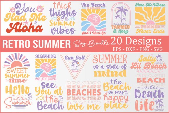 Download Retro Summer SVG Bundle - Summer Collection