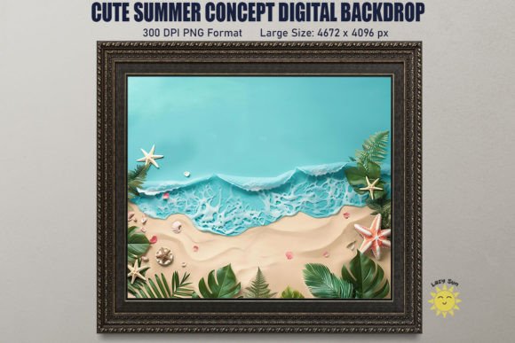 Download Cute Summer Concept Digital Backdrop - Summer Collection