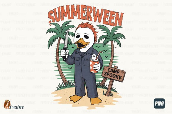 Download Funny Summerween PNG Camp Spooky Horror - Summer Collection