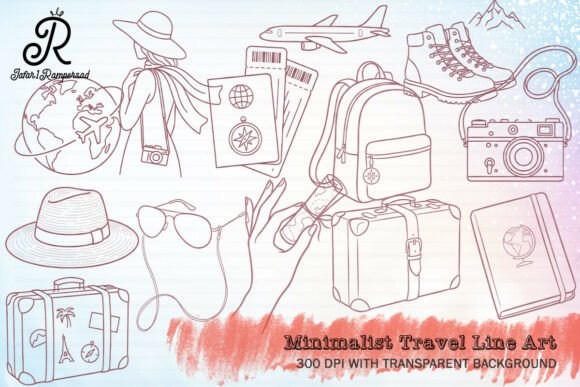 Download Minimalist Travel Line Art Clipart - Minimal Collection