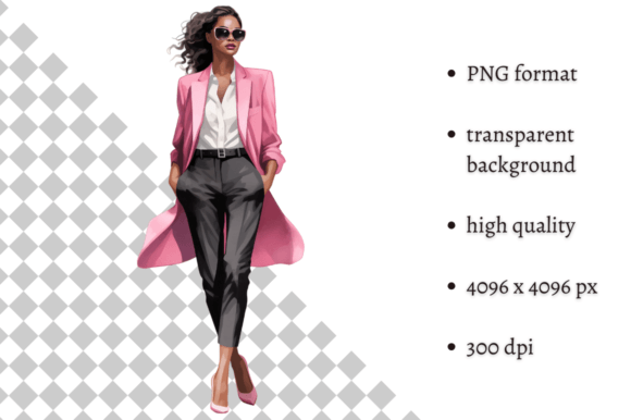Download Fashion Lady Boss in Pink PNG Clipart - Pink png clipart Collection