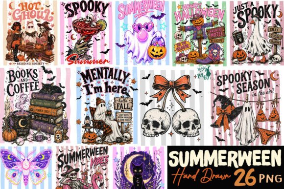 Download Summerween Hand Drawn Stripes Bundle - Summer Collection
