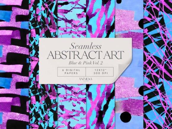 Download Blue and Pink Paper Pack Abstract Art - Premium Bundle