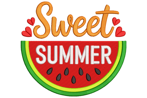 Download Sweet Summer Embroidery Design - Summer Collection