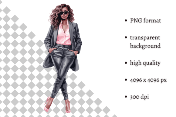 Download Fashion Lady Boss in Pink PNG Clipart - Pink png clipart Collection