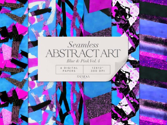 Download Blue and Pink Paper Pack Abstract Art - Premium Resources