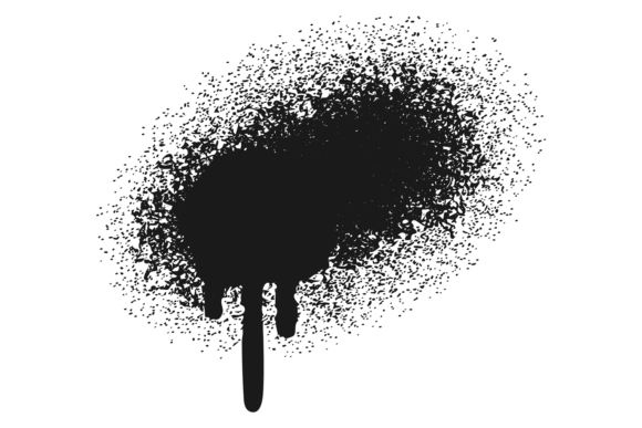Download Black Spray Splash. Messy Ink Paint Text - Splash Collection