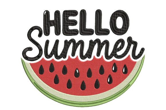 Download Hello Summer Embroidery Design - Summer Collection