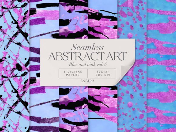 Download Blue and Pink Abstract Art Paper Pack - Premium Resources