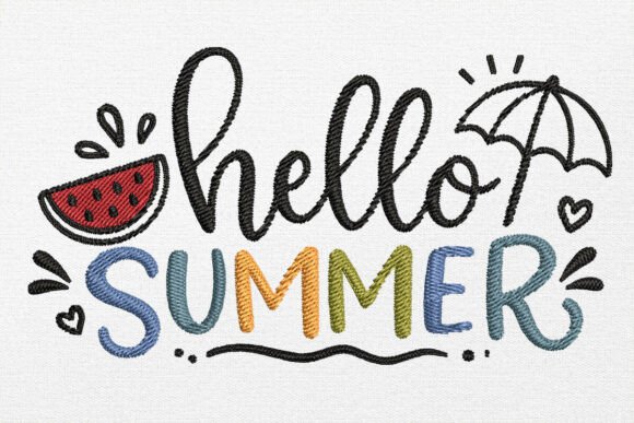 Download Summer Embroidery Design - Summer Collection